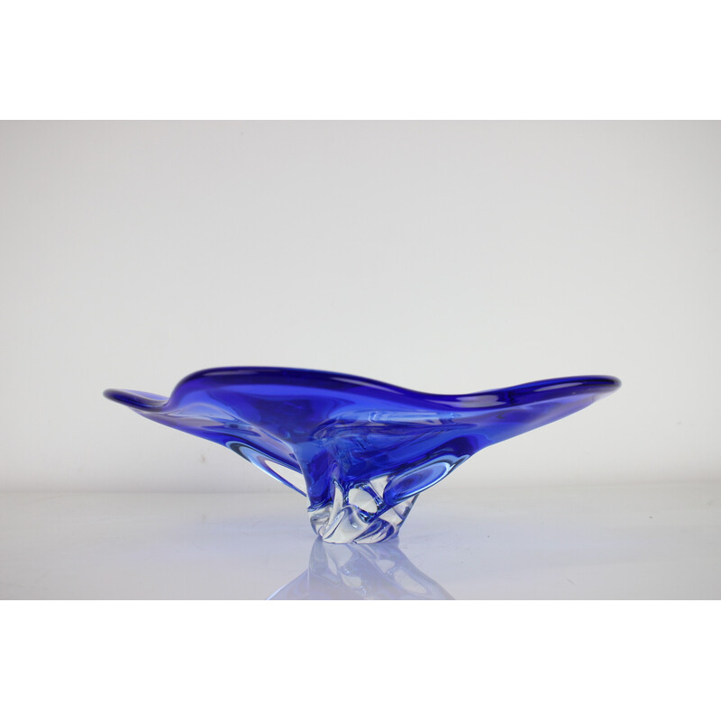 Schale aus Kunstglas von Josef Hospodka für Chribska Glassworks, Tschechoslowakei 1960er Jahre