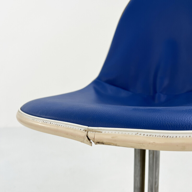 Vintage La Fonda chair in fiberglass, metal and leatherette by Charles & Ray Eames for Herman Miller, 1960s