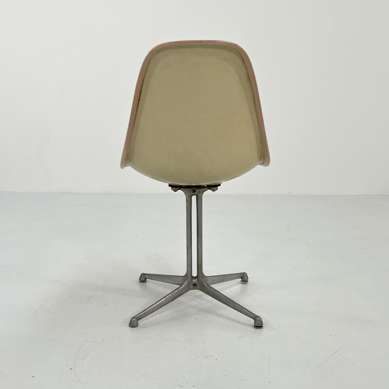 Vintage La Fonda chair in fiberglass, metal and leatherette by Charles & Ray Eames for Herman Miller, 1960s