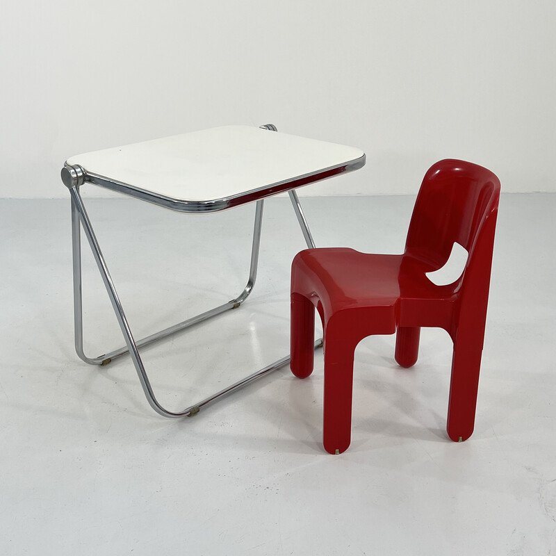 Bureau vintage platone en perspex et acier par Giancarlo Piretti pour Anonima Castelli, 1970