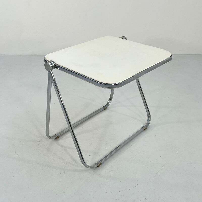 Vintage platone desk in perspex and steel by Giancarlo Piretti for Anonima Castelli, 1970s