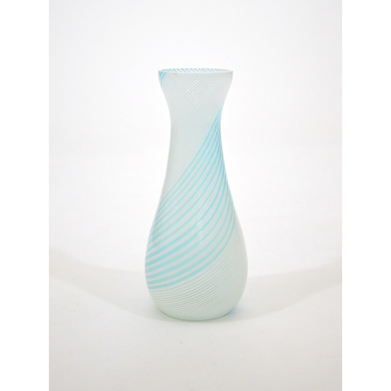 Vintage vase "Mezza Filigrana" in Murano glass by Dino Martens for Aureliano Toso