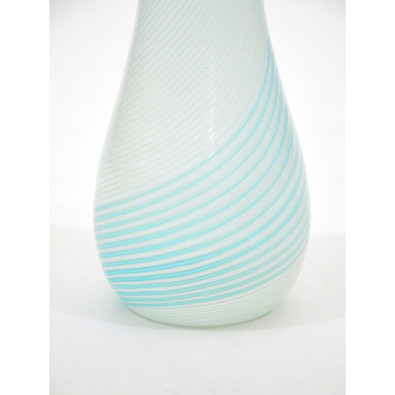 Vase vintage "Mezza Filigrana" en verre de Murano par Dino Martens pour Aureliano Toso