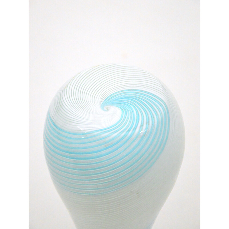 Vase vintage "Mezza Filigrana" en verre de Murano par Dino Martens pour Aureliano Toso