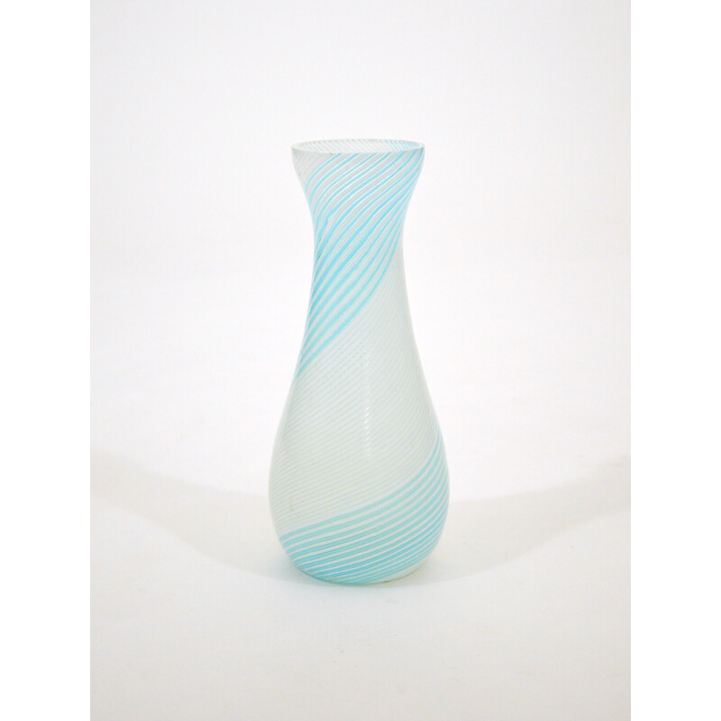 Vintage vase "Mezza Filigrana" in Murano glass by Dino Martens for Aureliano Toso