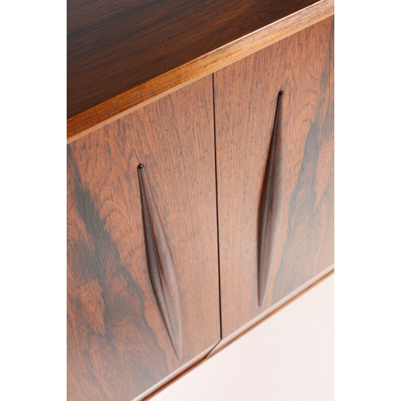 Brown sideboard in rosewood with mini-bar - 1950s