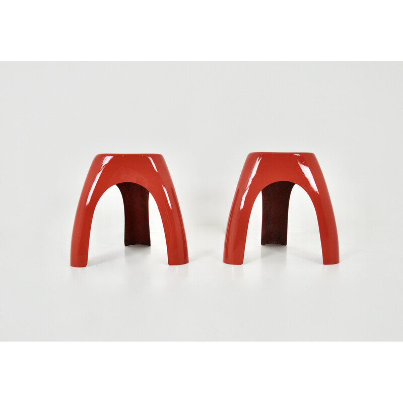 Pair of vintage elephant stools by Sori Yanagi for Puig, 1960