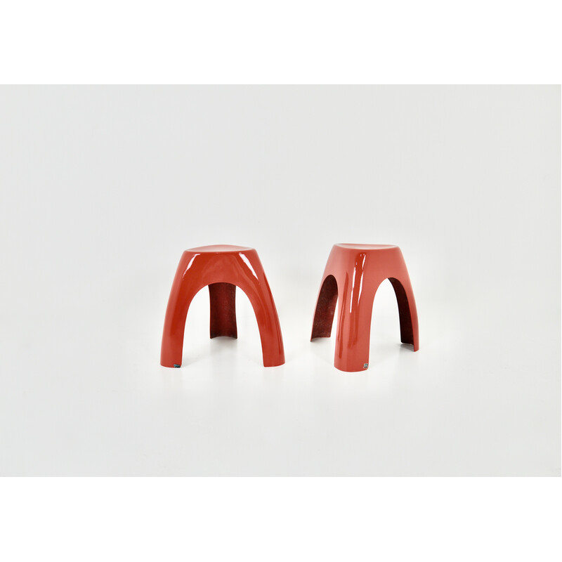 Pair of vintage elephant stools by Sori Yanagi for Puig, 1960