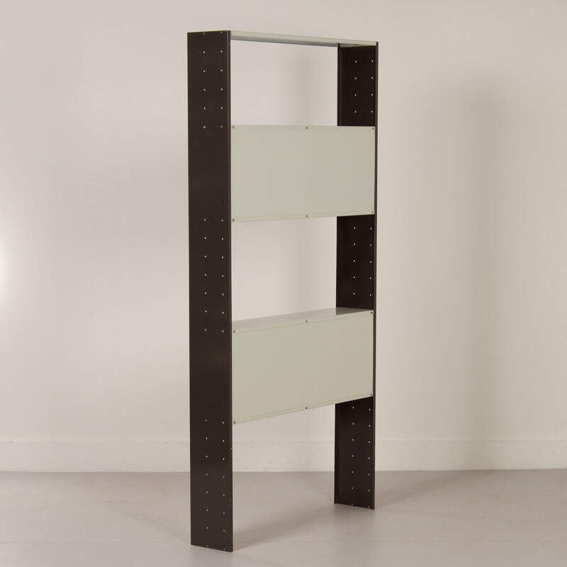 Vintage metal shelf with four sliding doors by Tjerk Reijenga for Pilastro, 1960s