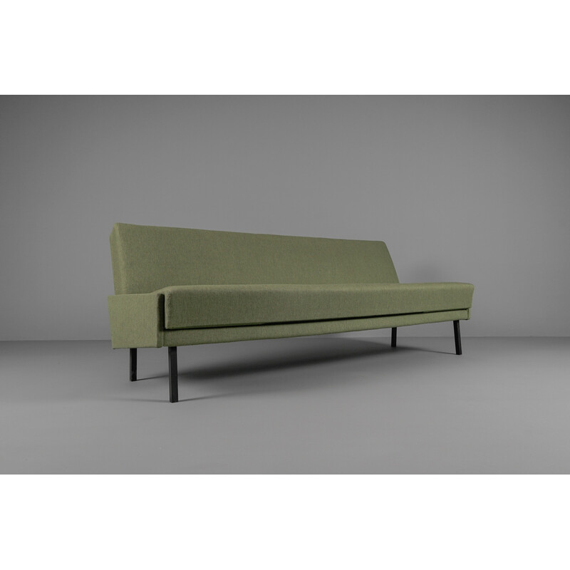 Vintage folding sofa bed in green, Germany 1950s