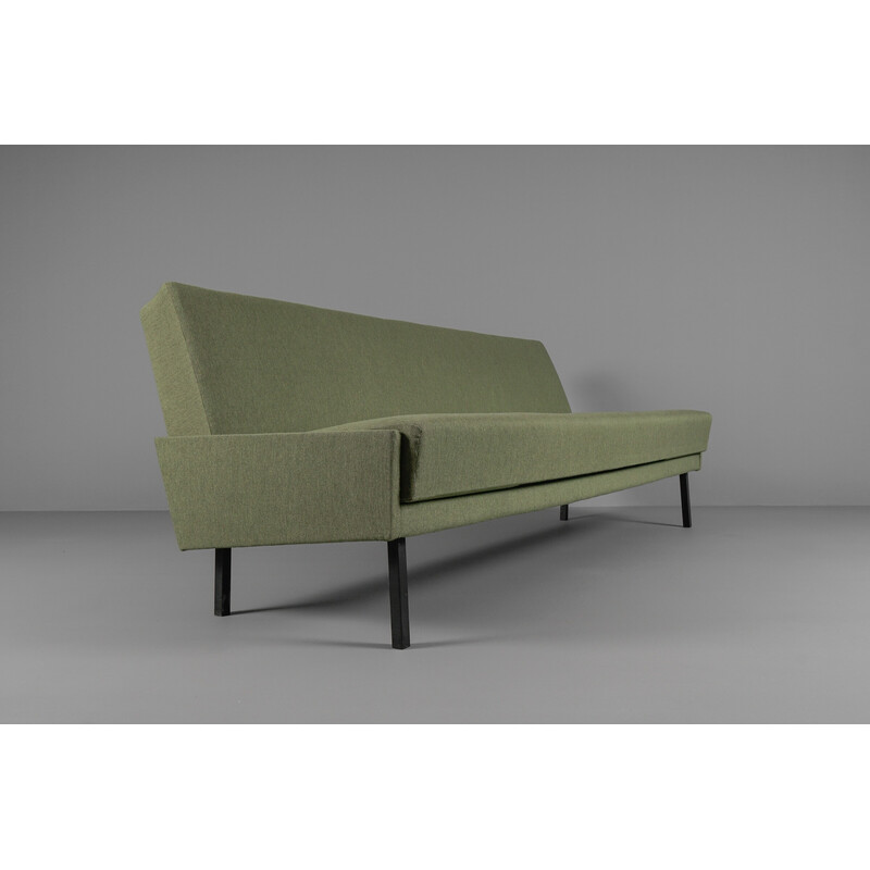 Vintage folding sofa bed in green, Germany 1950s