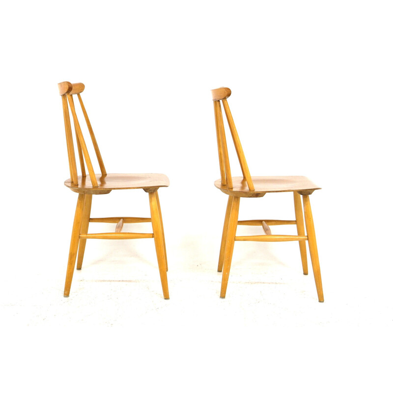 Paire de chaises vintage "Fanett" par Ilmari Tapiovaara, Suède 1960