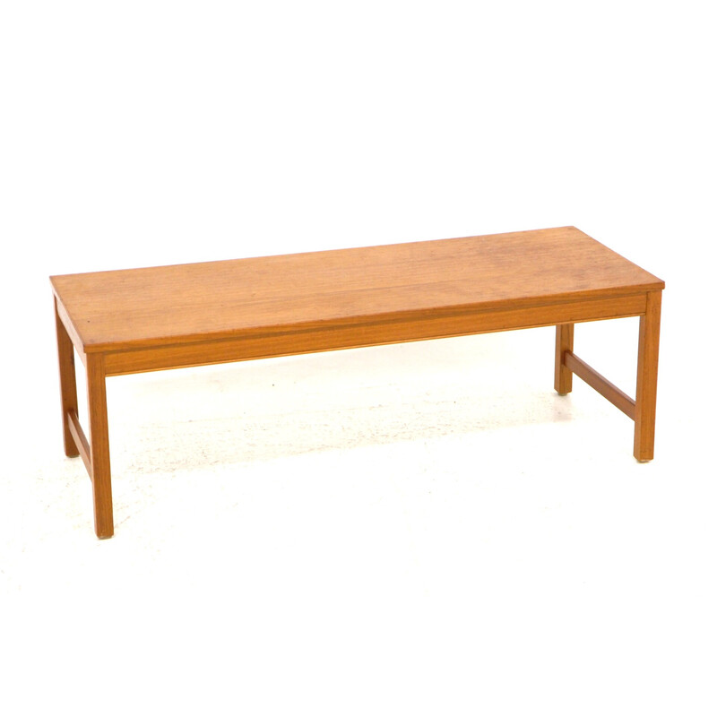 Minimalist vintage teak bench, Sweden 1960