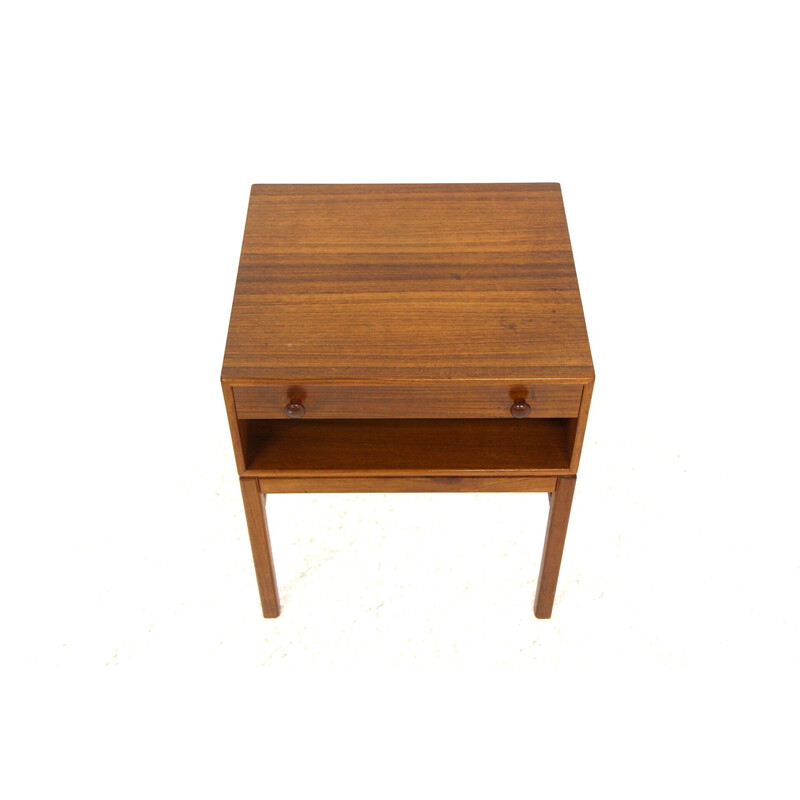 Vintage "Casino" night stand in teak by Engström & Myrstran for Tingström, Sweden 1960