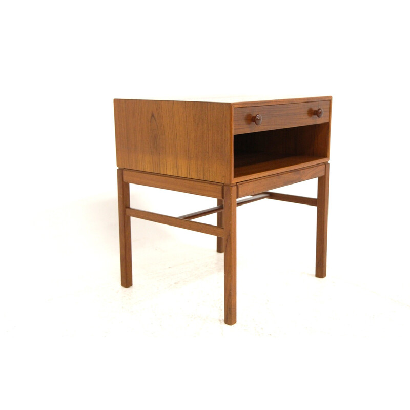 Vintage "Casino" night stand in teak by Engström & Myrstran for Tingström, Sweden 1960