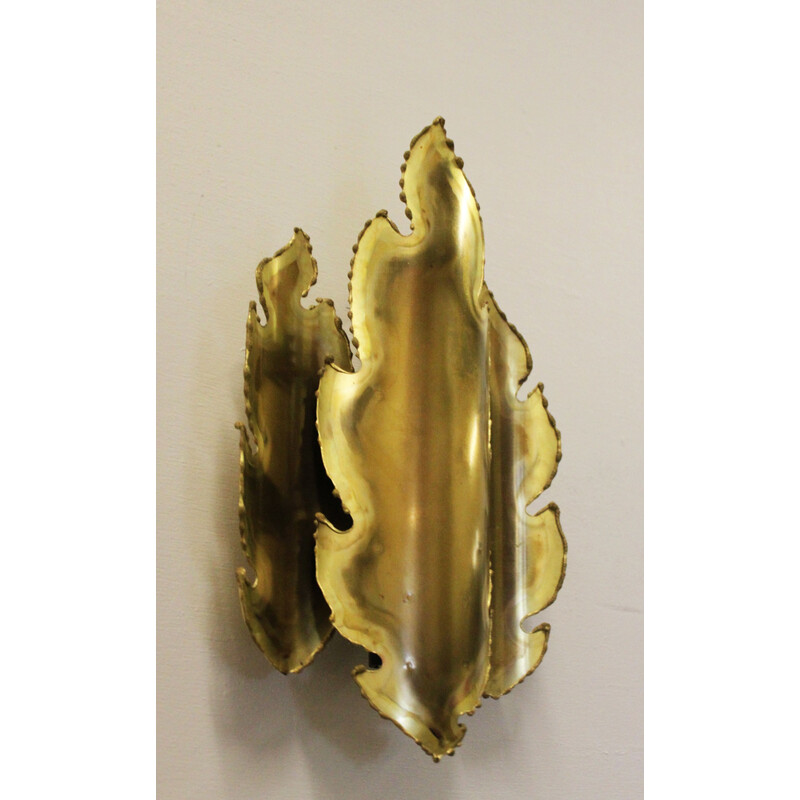 Vintage brass wall lamp by Sven Aage Holm Sørensen, Denmark 1960s