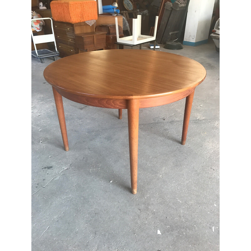 Extendable dining table in teak by Henry Walter Klein - 1960s