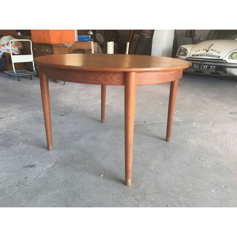 Extendable dining table in teak by Henry Walter Klein - 1960s