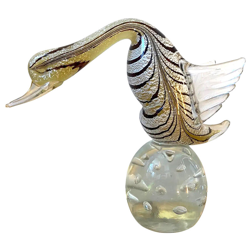 Vintage Murano glass bird sculpture, Italy 1970s