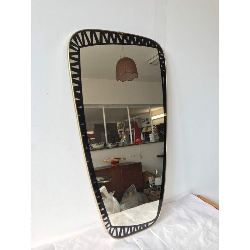 Mid century brass mirror - 1960s