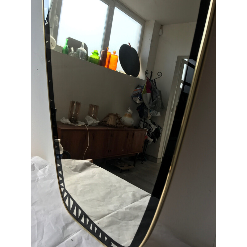 Mid century brass mirror - 1960s