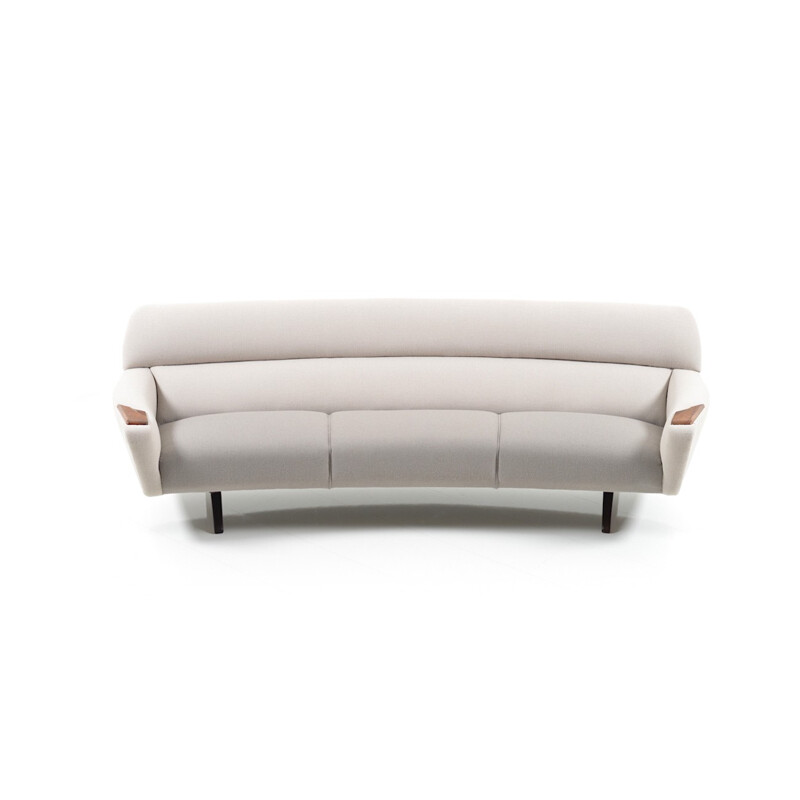 Grey Banana-shaped 3-seater sofa Leif Hansen - 1960s