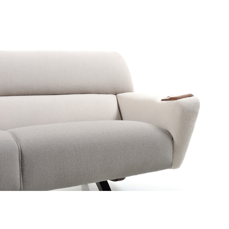 Grey Banana-shaped 3-seater sofa Leif Hansen - 1960s