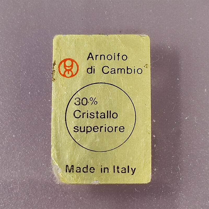 Conjunto de cristal vintage e prata de Sergio Asti para Arnolfo di Cambio, Itália 1970