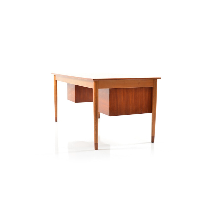 Børge Mogensen Teak and Beech Desk for Søborg Møbelfabrik - 1950s