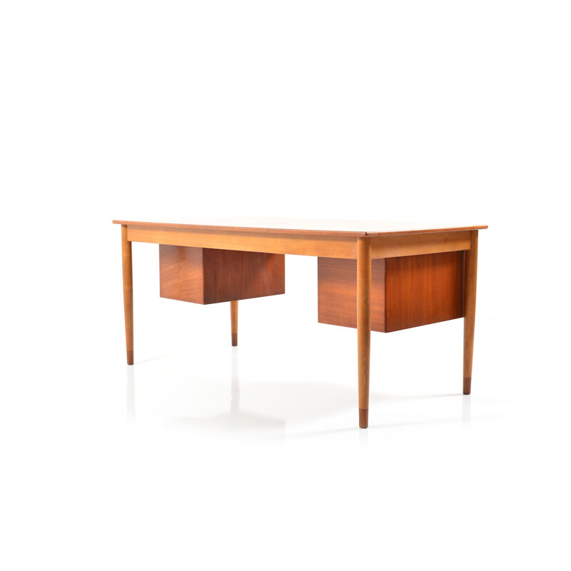 Børge Mogensen Teak and Beech Desk for Søborg Møbelfabrik - 1950s