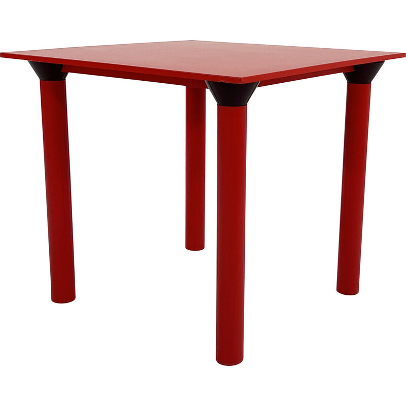 Vintage red dining table model 4300 by Anna Castelli Ferrieri for Kartell, 1970s