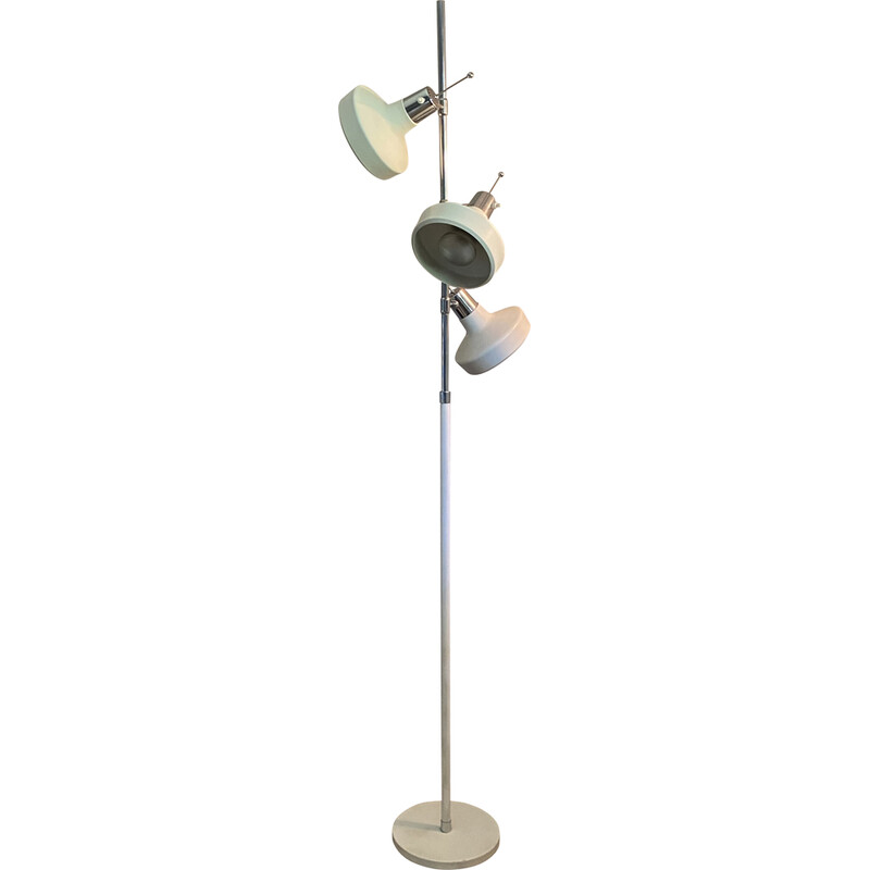 Vintage chrome floor lamp with 3 spots by Etienne Fermigier for Monix, France 1960s