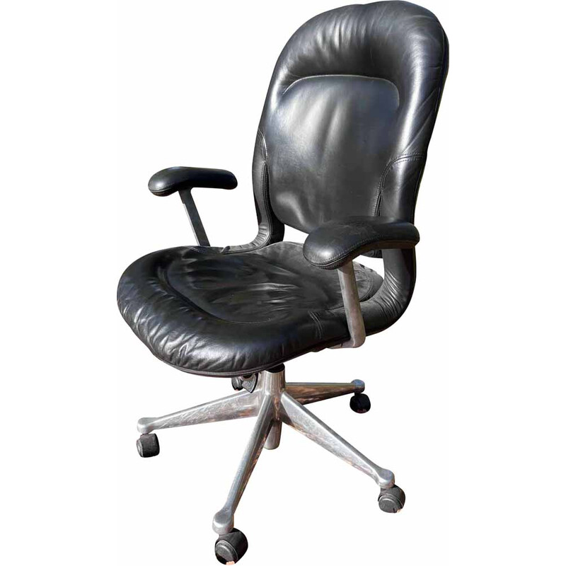 Vintage-Bürosessel aus Leder für Herman Miller, 1990