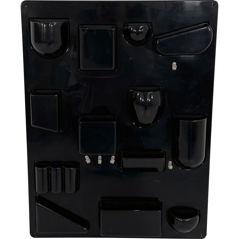 Vintage Ustensilo wall organizer in black plastic by Dorothee Becker Maurer for Design M, 1960s