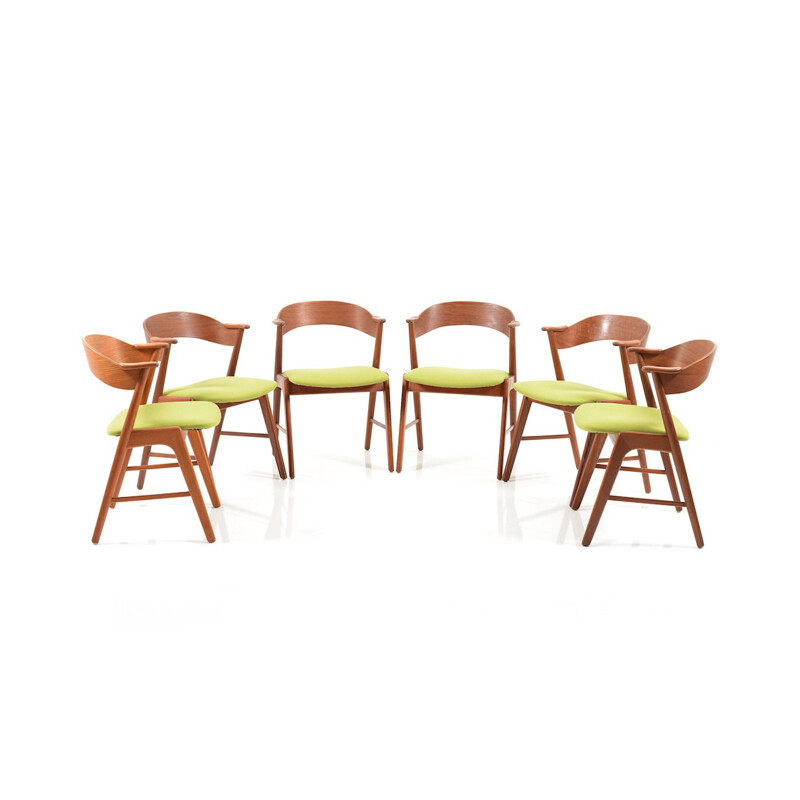 Set of 6 Kai Kristiansen Teak Dining Chairs for Korup Stolefabrik - 1960s