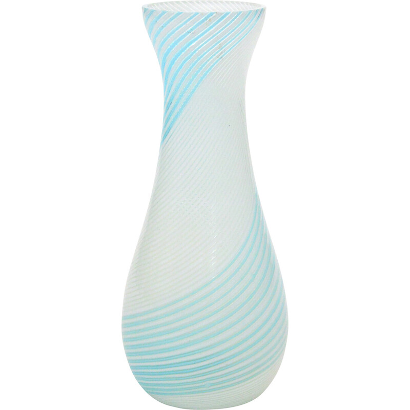 Vintage vase "Mezza Filigrana" in Murano glass by Dino Martens for Aureliano Toso