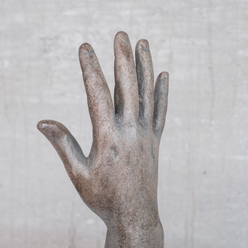 Vintage Curio metal hand sculpture, France 1950s