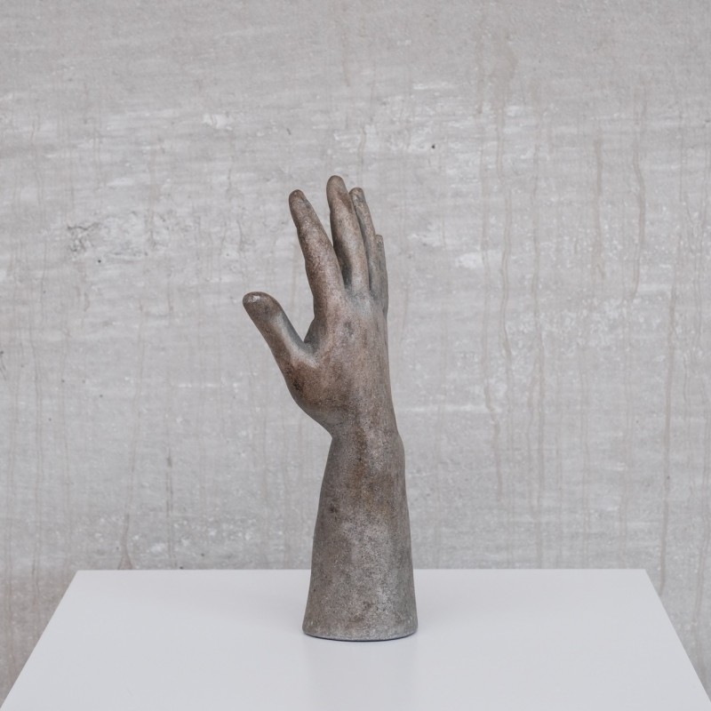 Vintage Curio metal hand sculpture, France 1950s