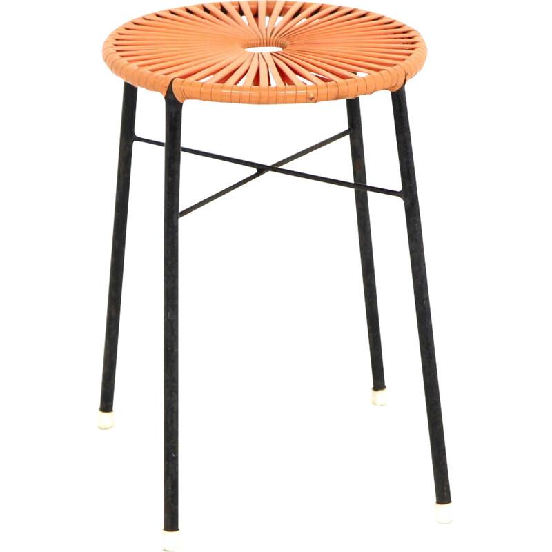 Vintage plastic and metal stool, Sweden 1960