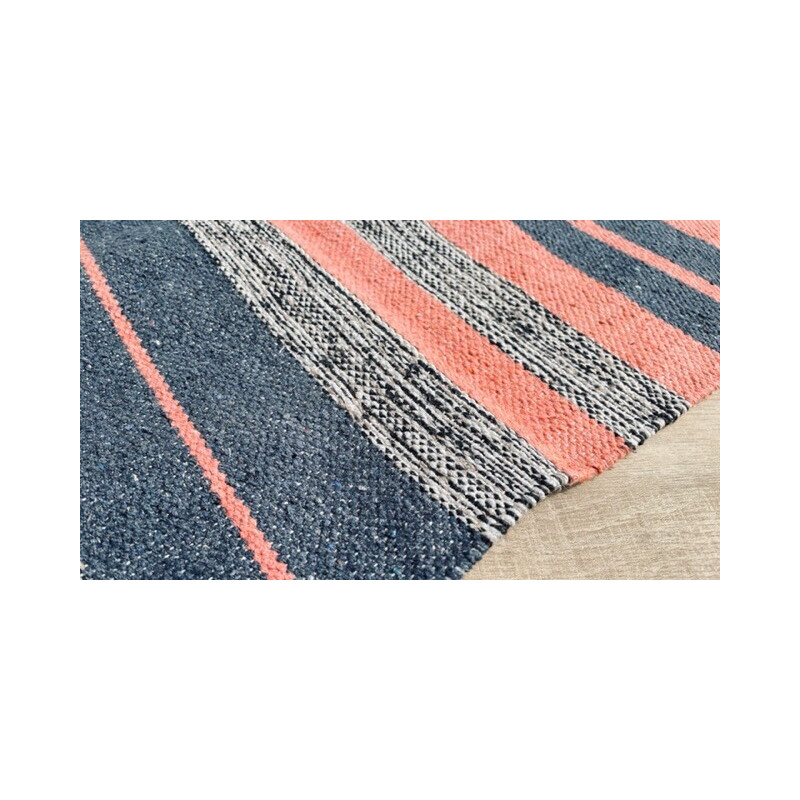 Vintage cotton Kilim rug, 1980s