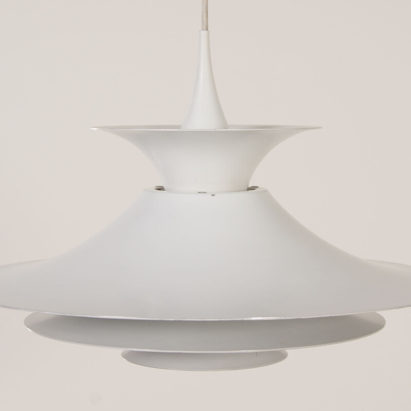 Vintage Radius hanglamp in metaal, aluminium en stof van Eric Balslev voor Fog