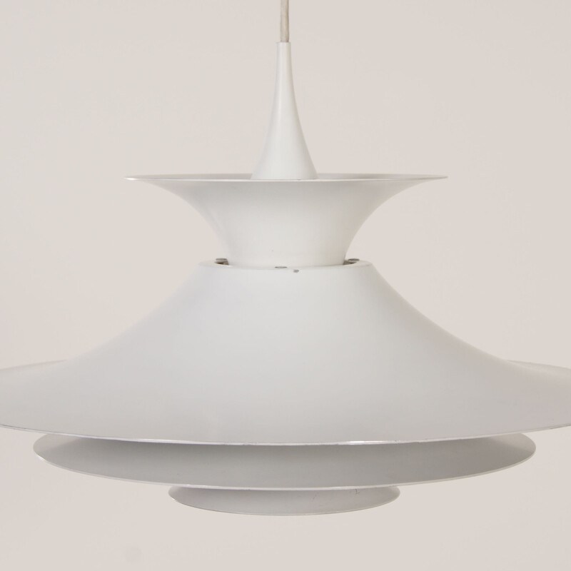 Vintage Radius pendant lamp in metal, aluminum and fabric by Eric Balslev for Fog & Mørup, Sweden 1977s