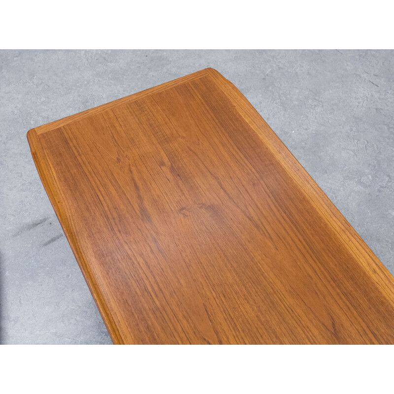 Danish teak coffee table with raised edges - 1950s