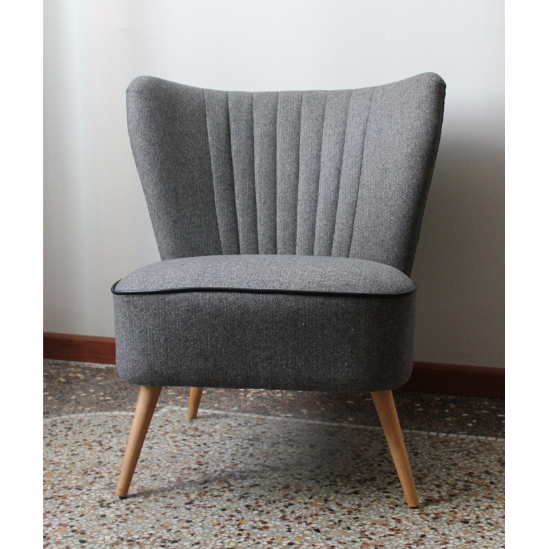 Fauteuil Cocktail gris anthracite - 1950