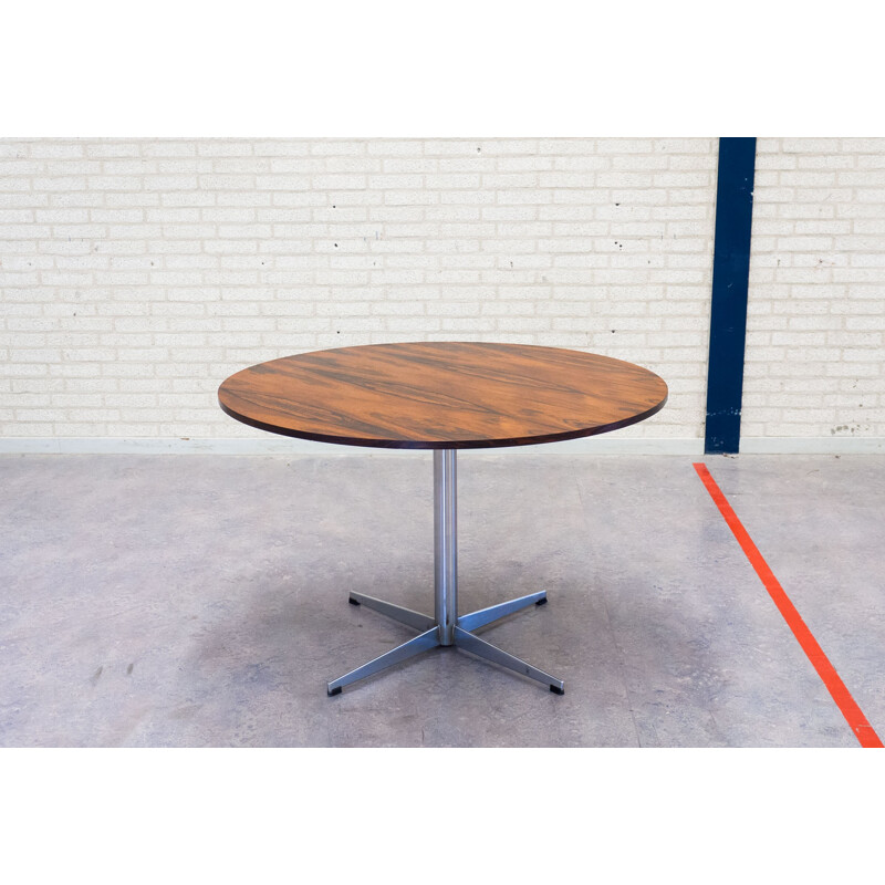 Round rosewood dining table - 1960s