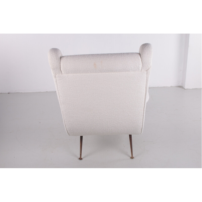 Sillón vintage de lana boucle de Marco Zanuso para Arflex, Italia años 60