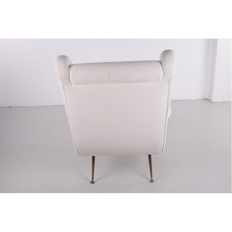 Vintage armchair in boucle wool by Marco Zanuso for Arflex, Italy 1960s