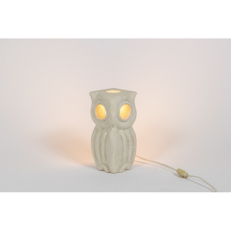Vintage-Lampe in Form einer Eule aus Naturstein von Albert Tormos, 1960