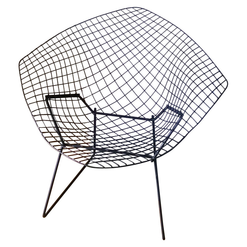 Black "Diamond" armchair, Harry BERTOIA - 1950s