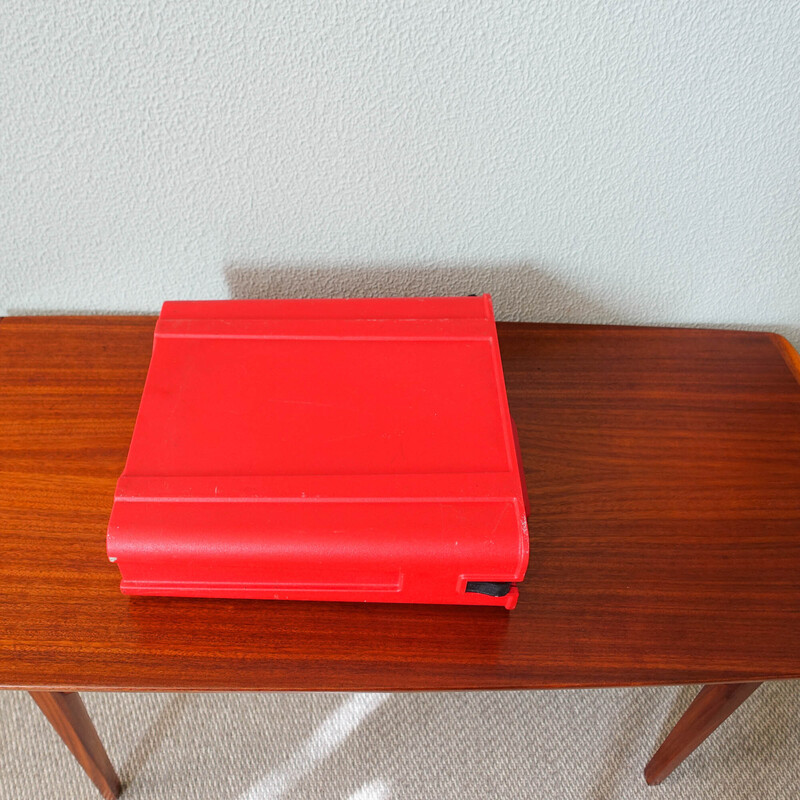 Vintage rode Valentine typemachine van Ettore Sottsass en Perry King voor Olivetti Synthesis, jaren 1970